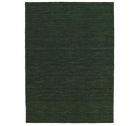 RugVista Kelim Loom, Alfombra Kilim Moderna, Pelo Corto, 140 x 200 cm, Rectangular, Calidad cert. Care & Fair, Lana, Pasillo, Dormitorio, Cocina, Salón, Comedor, Despacho, Verde Bosque