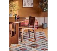 RugVista Kerala, Alfombra, Modernas, 100 x 160 cm, Rectangular, Pelo Corto, Sala de Estar, Cocina, Lavado a Mano, Oeko_Tex_100, Rojo/Multi