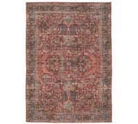 RugVista Khalifa Oriental, Alfombra Moderna, Pelo Corto, 160 x 230 cm, Rectangular, Calidad cert. Oeko-Tex Standard 100, Chenille/Yute, Pasillo, Dormitorio, Cocina, Salón, Despacho, Rojo