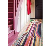 RugVista Markiz, Alfombra, Berber/Morocco, 80 x 250 cm, Rectangular, Pelo Medio, Sala de Estar, Dormitorio, Cocina, Pasillo, Limpieza en seco, Multi Rosa