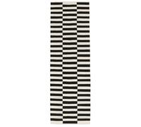 RugVista Moderno, Alfombra, Kilim 80 x 250 cm, Rectangular, Pelo Corto, Sala de Estar, Dormitorio, Pasillo, Limpieza en seco, Certificado Care & Fair, Negro/Blanco