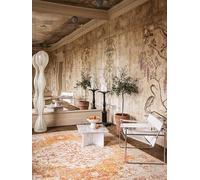 RugVista Nadia, Alfombra, Vintage, 160 x 230 cm, Rectangular, Pelo Medio, Sala de Estar, Comedor, Dormitorio, Cocina, Limpieza en seco, Oeko_Tex_100, Naranja