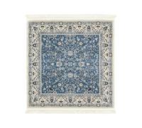 RugVista Nain Florentine Alfombra, 150 x 150 cm, Claro Azul | Orientales, Oriente Medio, Tradicionales, Nain, Cuadrado, Pelo medio, Limpieza en seco, Oeko-Tex 100, Sala de estar, Comedor