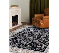 RugVista Nain Florentine Alfombra, 160 x 230 cm, Oscuro Azul | Orientales, Oriente Medio, Tradicionales, Nain, Rectangular, Pelo medio, Limpieza en seco, Oeko-Tex 100, Sala de estar