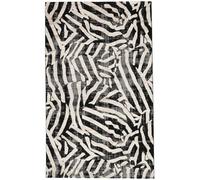 RugVista Nalori, Alfombra Moderna, Pelo Corto, 160 x 230 cm, Rectangular, Calidad cert. Oeko-Tex Standard 100, Polipropileno/Poliéster, Pasillo, Dormitorio, Cocina, Salón, Despacho, Negro/Beige