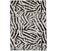 RugVista Nalori, Alfombra Moderna, Pelo Corto, 240 x 340 cm, Rectangular, Calidad cert. Oeko-Tex Standard 100, Polipropileno/Poliéster, Pasillo, Dormitorio, Cocina, Salón, Despacho, Negro/Beige