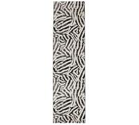 RugVista Nalori, Alfombra Moderna, Pelo Corto, 80 x 300 cm, Moqueta de Pasillo/Runner, Calidad Oeko-Tex Standard 100, PP/Poliéster, Pasillo, Dormitorio, Cocina, Salón, Despacho, Negro/Beige