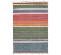 RugVista Rainbow Stripe, Alfombra, Modernas Nuestros diseñadores, 160 x 230 cm, Rectangular, Pelo Corto, Sala de Estar, Comedor, Dormitorio, Cocina, Limpieza en seco, Certificado Care & Fair, Gris