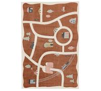 RugVista Road Map, Alfombra Infantil, Alfombras Modernas, 230 x 160 cm, Rectangular, Pelo Corto, Cuarto del bebé, Lavado a máquina, Sin Productos químicos peligrosos, Óxido/Multi