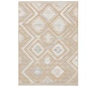 RugVista Sabine, Alfombra Interior y Exterior, Alfombras Modernas, 200 x 140 cm, Rectangular, Pelo Medio, Patio, Lavado a Mano, Resistente los Rayos UV, Beige