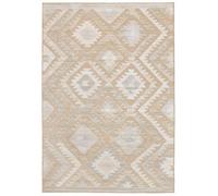 RugVista Sabine, Alfombra Interior y Exterior, Alfombras Modernas, 230 x 160 cm, Rectangular, Pelo Medio, Patio, Lavado a Mano, Resistente los Rayos UV, Beige