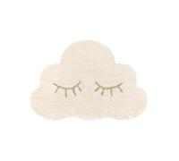 RugVista Sleepy Cloud, Alfombra Oriental, Pelo Corto, 100 x 150 cm, Rectangular, Calidad cert. Care & Fair, Algodón, Pasillo, Dormitorio, Cocina, Salón, Despacho, Blanco Roto/Beige