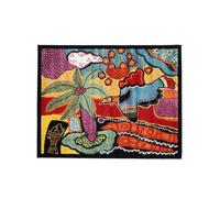 RugVista Tomorrow is Another Day, Alfombra, Alfombras Modernas, 200 x 140 cm, Rectangular, Pelo Medio, Limpieza en seco, Oeko_Tex_100, Multi/Rojo