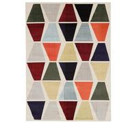 RugVista Triangel 2, Alfombra Moderna, Pelo Corto, 200 x 300 cm, Rectangular, Calidad cert. Oeko-Tex Standard 100, Polipropileno, Pasillo, Dormitorio, Cocina, Salón, Despacho, Beige/Multicolor