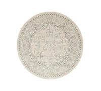 RugVista Ziegler Manhattan, Alfombra, Vintage, Ø 150 cm, Redondo, Pelo Medio, Sala de Estar, Comedor, Dormitorio, Pasillo, Limpieza en seco, Oeko_Tex_100, Beige/Claro Azul