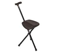 RUHEN Anciano con Taburete de bastón de Aluminio, Silla, Asiento de bastón Plegable, se Puede Ajustar para Ajustar la Altura del bastón