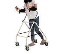 RUHEN Andador Plegable de Acero Andador con Ruedas con reposabrazos Ayuda a la Movilidad para Caminar Entrenador de extremidades Inferiores Andador estándar para Ancianos