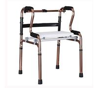 RUHEN Caminador Plegable de Aluminio Andador Ligero Ayuda a la Movilidad para Caminar con Asiento