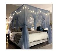 RUHEN Dosel de Cama de 4 Postes esquineros Estilo Europeo, mosquitero con Soporte de Acero Inoxidable, decoración para Dormitorio con Camas Individuales, Queen y King.