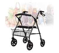 RUHEN Mobility Walker Andador Plegable Ligero Rodante con Ruedas de Asiento Y Ayuda para Caminar Y y Ayuda de Apoyo para usuarios Mayores, discapacitados y discapacitados