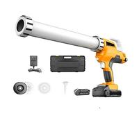 RUHEN Pistola de calafateo automática inalámbrica de 21 V, Pistola selladora de Goma Dura para Vidrio, Pistola Adhesiva eléctrica Profesional con batería de Litio