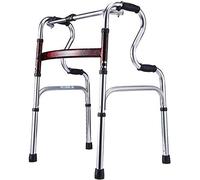 RUHEN Taburete Andador de Aluminio para Ancianos Andador para discapacitados Almohadilla para pies Antideslizante Plegable Equipo de rehabilitación de bastón de Cuatro Patas Plata