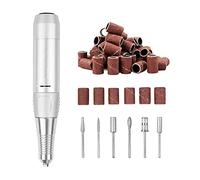 RUHEN Taladro eléctrico para uñas, 20W, 35000RPM, Accesorio de manicura con Fresa, Lima de uñas eléctrica, Broca, Herramienta artística para uñas