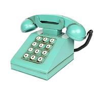 RUHEN Teléfono Retro con Cable, teléfono Antiguo Vintage para decoración del hogar y la Oficina, Adorno novedoso para teléfono de Hotel.