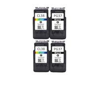 RUHJFBQL Cartucho de Tinta PG-37 CL-38 for impresoras MP140, MP190, MP210, MP220, MP420, IP1800, IP2600, MX300 y MX310.(2 BK 2 Color)