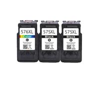 RUHJFBQL Cartucho de Tinta remanufacturado PG-575 CL-576 for impresoras TS3550i, TS3551i, TR4750i y TR4751i(2 BK 1 Color)