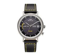 Ruhla RSO94102 - Reloj Solar para Hombre con Correa de Titanio, Resistencia al Agua: 5 Bar, diámetro de la Caja: 41 mm, Color Negro