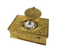 Ruhnjyg Caja de música vintage | Decoración navideña de aleación en relieve 3D, caja musical retro, para dormitorio, mesa, estantes, estanterías, exhibición de vacaciones