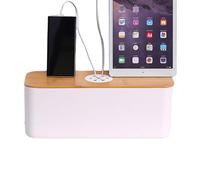 Ruhnjyg Caja organizadora de Cables | Caja de Almacenamiento de Cables con múltiples Aberturas - Organizador de Corrector de gestión de Cables, Cajas organizadoras de Cables Ocultos, para Escritorio,