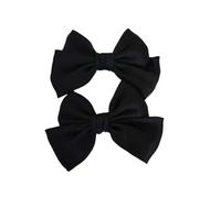 RUHTEUO 1 par de zapatos con Clip lazo seda, zapatillas marca, hebilla, Clips decoración for mujer, encanto jardín Adecuada Tacones Altos Y Calzado Planos(Black)