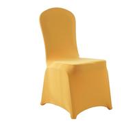 RUHTEUO 2/6/10/50/100 Fundas elásticas de Licra for sillas Boda, for restaurantes, Banquetes, hoteles, cenas y Fiestas para Restaurante, Banquete de Fiesta(Yellow,50pcs)