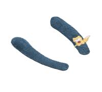 RUHTEUO 2 Pares de Cojines for Inodoro, Adhesivos for el hogar, Tipo cojín for, Funda Universal for Invierno for Las Cuatro Estaciones para Baño(Blue)