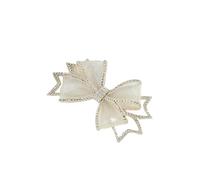 RUHTEUO 2 piezas zapatos con lazo decoraciones hebilla brillante accesorios DIY bolsos/ropa/zapatos tacón alto Adecuada Tacones Altos Y Calzado Planos(B-apricot)