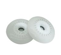 RUHTEUO 2 uds 80/76/72mm patín de Velocidad en línea Patinaje Ruedas Rodillos Intermitentes Scooter Rueda Intermitente para Patinaje de Doble Fila en Interiores o Exteri(White 72mm)