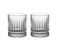RUHTEUO 2pcs Sets Thick Bottomed Glass Cup Cocktail 230ml/370ml Striped Wine Transparent Ideal para cócteles largos y sin alcohol(370ml)