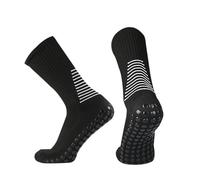 RUHTEUO 3 pares Escudo Circular Hombres Patrón Calcetines Fútbol de Silicona No Mujeres antideslizantes Entrenamiento Partido Deportes Agarre soccerSoc3paiek para Deportivos Running(Black)