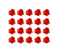 RUHTEUO 50/100 Uds Gema de Cristal 18x25mm Piedra triturada Rocas Hielo Acuario Colorida pecera florero decoración paisajismo para Acuario Pequeños(Red,50pcs)