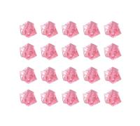 RUHTEUO 50/100 Uds Gema de Cristal 18x25mm Piedra triturada Rocas Hielo Acuario Colorida pecera florero decoración paisajismo para Acuario Pequeños(Pink,100pcs)