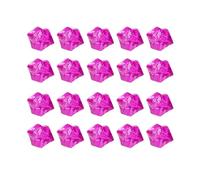 RUHTEUO 50/100 Uds Gema de Cristal 18x25mm Piedra triturada Rocas Hielo Acuario Colorida pecera florero decoración paisajismo para Acuario Pequeños(Rose Red,50pcs)