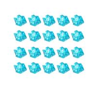 RUHTEUO 50/100 Uds Gema de Cristal 18x25mm Piedra triturada Rocas Hielo Acuario Colorida pecera florero decoración paisajismo para Acuario Pequeños(Light Blue,100pcs)
