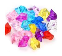 RUHTEUO 50/100 Uds Gema de Cristal 18x25mm Piedra triturada Rocas Hielo Acuario Colorida pecera florero decoración paisajismo para Acuario Pequeños(Mix Color,100pcs)