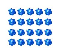 RUHTEUO 50/100 Uds Gema de Cristal 18x25mm Piedra triturada Rocas Hielo Acuario Colorida pecera florero decoración paisajismo para Acuario Pequeños(Dark Blue,50pcs)