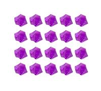 RUHTEUO 50/100 Uds Gema de Cristal 18x25mm Piedra triturada Rocas Hielo Acuario Colorida pecera florero decoración paisajismo para Acuario Pequeños(Dark Purple,100pcs)