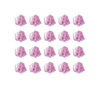 RUHTEUO 50/100 Uds Gema de Cristal 18x25mm Piedra triturada Rocas Hielo Acuario Colorida pecera florero decoración paisajismo para Acuario Pequeños(Light Purple,100pcs)