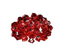 RUHTEUO 50 Uds. De Confeti, Adorno de Boda, adoquines, Paisaje for Acuario, Piedras Artificiales Coloridas, Cubitos Hielo Cristal, guijarros Relleno for jarrón para Acuario Pequeños(Red)