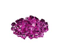 RUHTEUO 50 Uds. De Confeti, Adorno de Boda, adoquines, Paisaje for Acuario, Piedras Artificiales Coloridas, Cubitos Hielo Cristal, guijarros Relleno for jarrón para Acuario Pequeños(Rose Red)